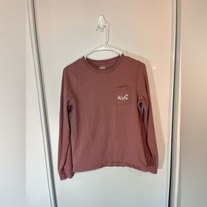 Kids KITH Long Sleeve Crewneck T-Shirt In Size XL Pink